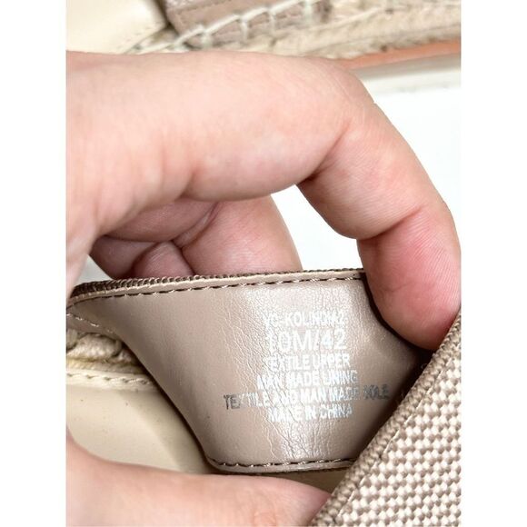 Vince Camuto Espadrille Sandals Womens Tan Size 10 Kolindia Elastic Ankle Strap - Picture 9 of 10